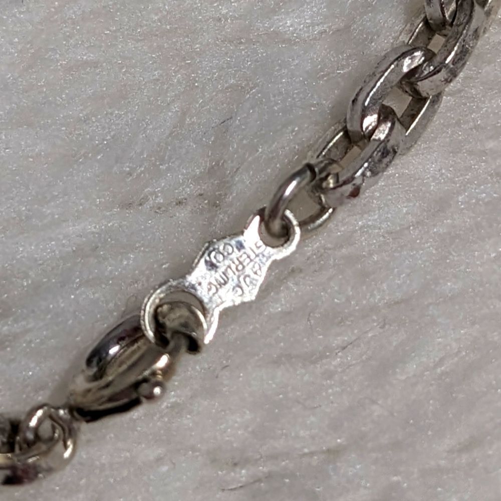 Vintage Sterling Silver, Onyx and Marcasite Turtle Pendant/Necklace - Picture 10 of 16